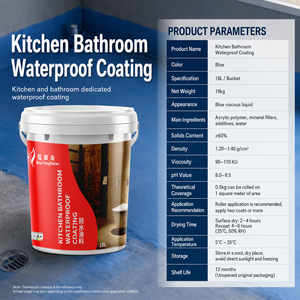 Peinture de revêtement imperméable durable de qualité industrielle en acrylique pour la protection des surfaces murales de salle de bain et de cuisine - Product Image 4