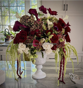 Boule de fleurs artificielles de 30 cm et 35 cm pour décoration de mariage et événements, grand centre de table, fausse <span class=keywords><strong>rose</strong></span> <span class=keywords><strong>fuchsia</strong></span>, <span class=keywords><strong>lilas</strong></span>, lavande, violette - Product Image 5