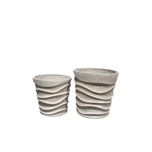 New Design Decorative Durable Outdoor <b>Large</b> Round Flower <b>Pot</b> Sets Garden Home <b>Indoor</b> Outdoor Fiber Clay Flower Planter - Product Image 6