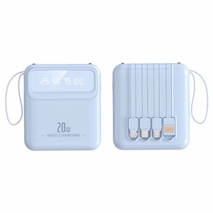 Mini Batería Externa de 5000mAh con Cable Incorporado, <span class=keywords><strong>Cargador</strong></span> Portátil de Carga Rápida con Certificación 3C, Logotipo Personalizado Disponible - Product Image 2