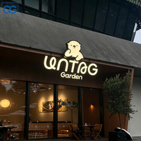 Enseigne lumineuse LED personnalisée en acrylique 3D pour extérieur, panneau de logo éclairé par l'avant pour signalétique commerciale de magasin