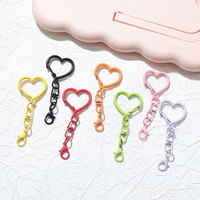 Porte-clés Cœur Couleur Bonbon avec Mousqueton en Gros pour Petits Cadeaux, Accessoires de Sac à Main et Breloques pour Femme