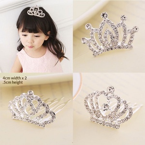 BELLE WORLD Couronne de princesse coréenne pour enfants <span class=keywords><strong>avec</strong></span> strass, accessoire de cheveux électroplaqué pour filles - Product Image 3