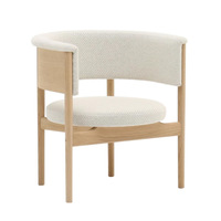 Nouvelle chaise de loisirs en bois massif de hêtre de style chinois avec accoudoirs, tabouret rond moderne pour la maison, l'hôtel, le restaurant, non pliable