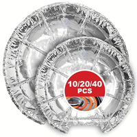 Revêtements de cuisinière en aluminium jetables ronds résistants à la graisse, lot de 100, vente en gros pour la vente sur A-m-a-z-o-n