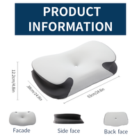 Oreiller de sommeil latéral orthopédique ergonomique oreiller de sommeil pour l'estomac cervical mousse à mémoire de forme et taie d'oreiller amovible