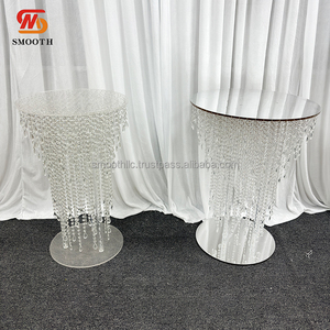 Table à gâteau en acier inoxydable de haute qualité, lisse, détachable, pour événements et mariages, table de luxe dorée pour mariage - Product Image 3
