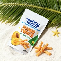 Op maat gemaakte voedselverpakkingszakken voor chips, fruitsnacks, vochtbestendig, met ritssluiting, recycleerbaar, voedselveilig materiaal, op maat gemaakte afmeting