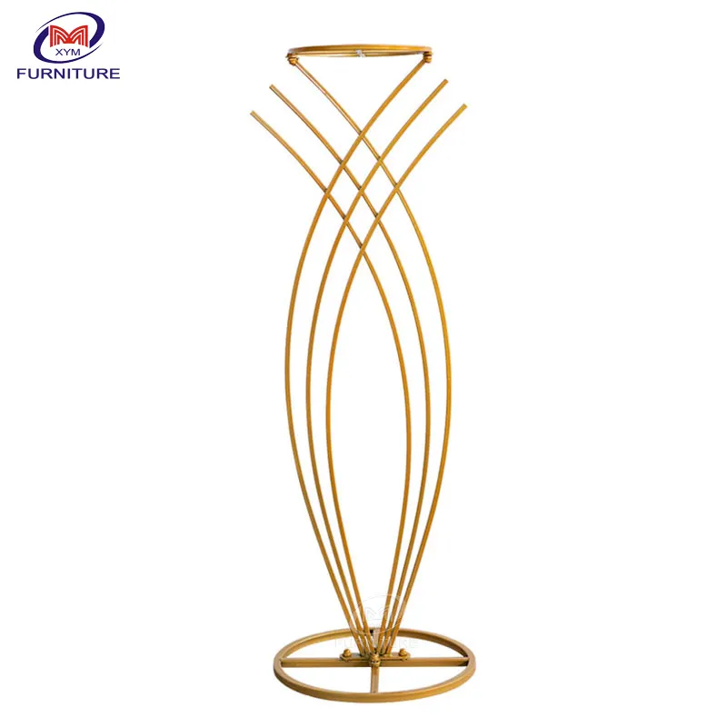 Vase en métal doré artificiel, magnifique et de grande taille, pour décoration de mariage, centre de table