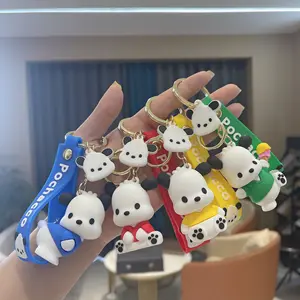 Venta al por mayor Anime llavero lindo dibujos animados 3D PVC diseñador niños mujeres silicona Mini mochila llavero accesorios llaveros de goma