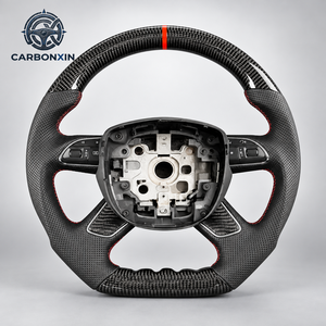 Volant de voiture en fibre de carbone forgée pour Audi C6 A6L A4 A4L B7 A3 8P Q7 TT S4 B7 S6 C6 Tts Mk2 A4 B7 S5 B8.5 Q3 S4 C7 Sq5 - Product Image 1