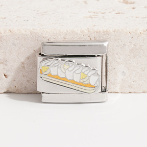 สร้อยข้อมือสแตนเลสแบบโมดูลาร์พร้อมจี้ธีมอาหาร เครื่องประดับแฟชั่น DIY สำหรับทุกเพศ - Product Image 3