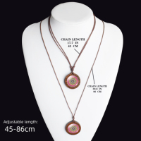 Collier pendentif fleur de vie en bois sculpté à la main Mandala-Cordon naturel, cadeau de méditation de yoga de style Boho