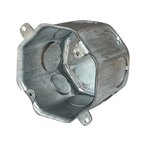 Caja de Conexiones Octagonal de Acero Galvanizado de 8.5 cm de Profundidad, 1.6 mm de Grosor, con Salidas de 3/4 y 1 Pulgada - Product Image 4