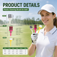 Brosse de nettoyage pour crampons de chaussures de golf, conception en forme de coupelle, poils en nylon, outil compact pour golfeurs