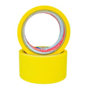 Cinta de Papel Crepé Adhesiva Acrílica Resistente al Calor Chuanli MK-10 Amarilla de 50 mm en Rollo <span class=keywords><strong>Jumbo</strong></span>, Fácil de Rasgar, para Pintura de Automóviles y Uso General - Product Image 3