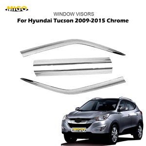 4 Pezzi Deflettore Vento per <span class=keywords><strong>Parabrezza</strong></span> Hyundai <span class=keywords><strong>Tucson</strong></span> 2009-2015 Visiera Cromata Deflettore Vento Protezione Pioggia e Sole - Product Image 2