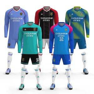 new latesy in 2023 custom regular wear adult man soccer football jersey uniform longsleve design