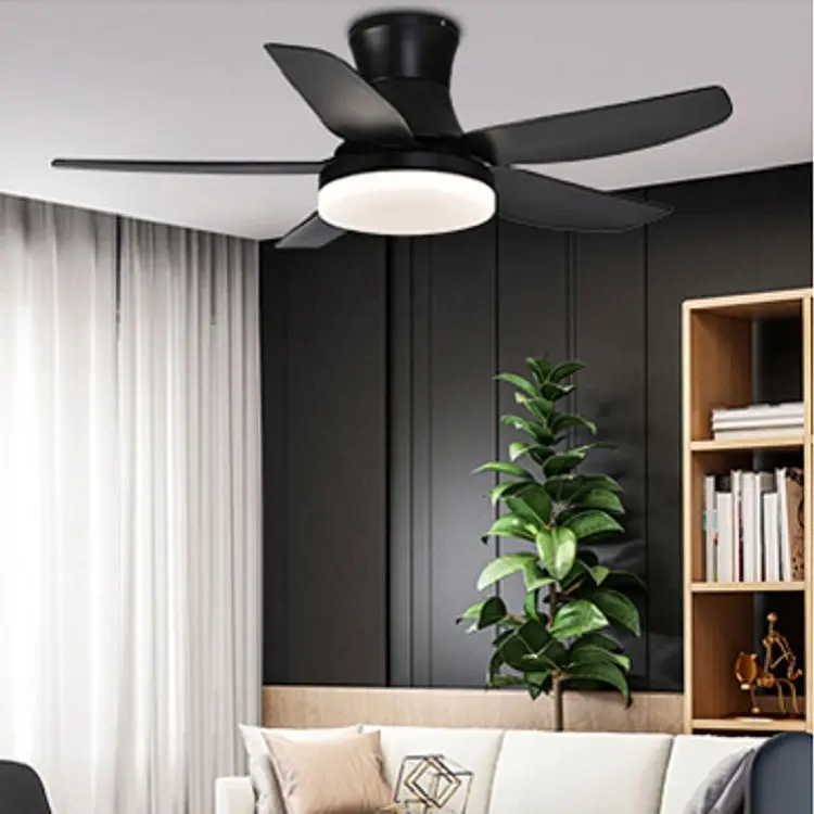 42 Inch 46 Inch 56 Inch Living Room Bedroom Modern 5 ABS Blades DC Motor Led Ceiling Fan With Light Remote Control