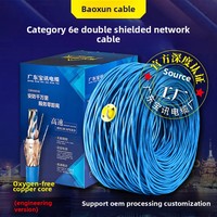 Baoxun 5M Gigabit Ethernet Cat6A Cable de red Par trenzado de doble blindaje 300m Rj45 Cobre puro sin oxígeno 1M Cable de conexión CCC