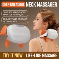 Masseur portable pour le cou et les épaules, chaleur par pétrissage profond, sans fil, rechargeable, appareil de soulagement des douleurs musculaires Shiatsu