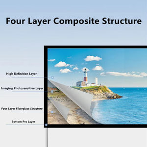 Écrans de projection portables à installation rapide et pliage rapide, écran de projection sur pied de 72 pouces pour les présentations en déplacement professionnel - Product Image 5