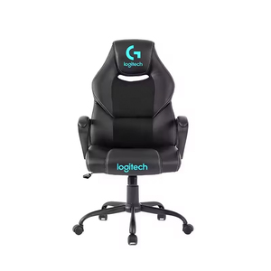 <span class=keywords><strong>Silla</strong></span> de Juego Ergonómica <span class=keywords><strong>Logitech</strong></span> Estilo Racing, Transpirable, Expandible, de Cuero y Nailon, para Oficina en Casa, Ajustable en Altura, Plegable - Product Image 1