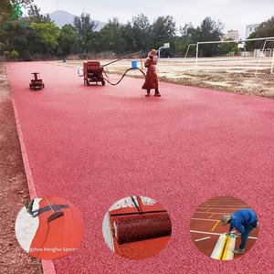 Pista de Atletismo de Plástico Estándar para Exteriores de 400 m con Superficie de Recubrimiento de Gránulos de Caucho EPDM para Campos Escolares - Product Image 1