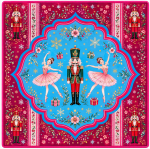 Tapete de juego de Mahjong navideño vintage con diseño de Cascanueces, Bailarina y Rey Ratón, para mesa cuadrada - Product Image 3