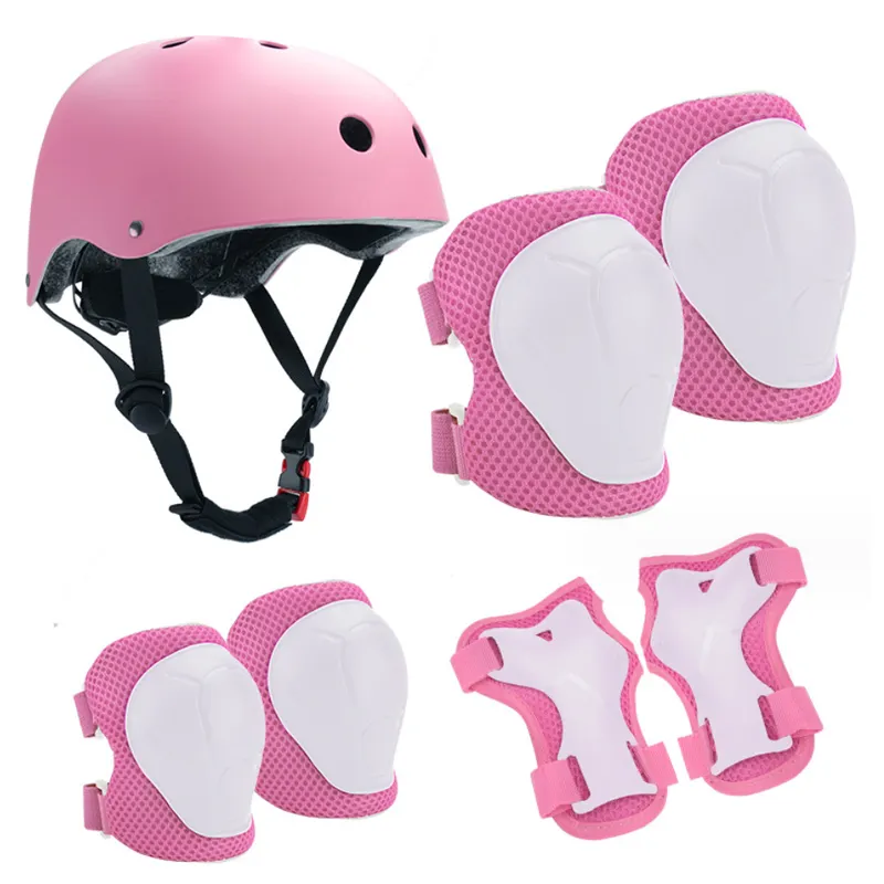 Menino Menina Kid Criança Bicicleta Protective Kit Set Skate Capacete Proteção Pad Engrenagem Joelho Cotovelo Guarda De Pulso