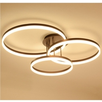 Plafonnier LED Moderne Rond Plafonnier Intérieur Maison Chambre Salon Anneau en Aluminium Plafonnier