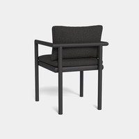 Meubles de jardin en métal résistant à la rouille pour l'extérieur, table et chaises de salle à manger en aluminium avec accoudoirs