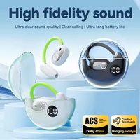 Nouveauté : Écouteurs sport sans fil M80 à tour de cou interchangeable, avec cordon de suspension détachable, conception ouverte pour l'oreille, son stéréo Hi-Fi, casque Bluetooth