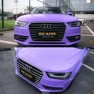 Filme roxo para embrulho de carro, popular, carro, mudança de duas cores, cinza, roxo, rolos