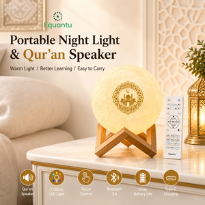 Haut-parleur intelligent Coran Equantu, lampe lune SQ168, contrôle par application, 17 langues, Coran complet, éclairage RGB, Islam - Product Image 3