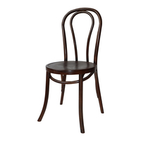 Chaises Thonet noires en résine et bois courbé empilables pour adultes, idéales pour les événements et réceptions en extérieur – Vente en gros usine