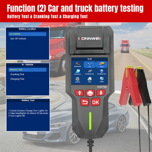 Nhà máy hàng đầu konnwei Pin Xe Tester 12V 24V 10-2000cca chì axit Pin konnwei kw700 alternator Tester tải Tester - Product Image 2