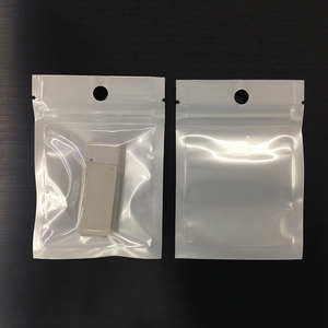 Vente chaude Blanc Perle <span class=keywords><strong>Film</strong></span> Fenêtre Transparente En Plastique Sac <span class=keywords><strong>À</strong></span> Fermeture Éclair Avec Trou De Suspension - Product Image 2