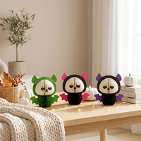 Rainbowbear Lot de 3 décorations d'Halloween Crâne et Chauve-souris, Ornements en papier nid d'abeille 3D, Magnétiques, Réutilisables, Écologiques, pour Fête d'Halloween