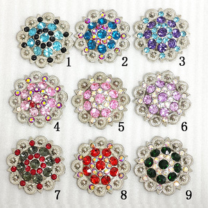 Conchos <span class=keywords><strong>de</strong></span> Aleación <span class=keywords><strong>de</strong></span> Zinc Coloridos al por Mayor, con Pedrería, Estilo Occidental, 38 mm, Ecológicos, con Tornillo, para Cinturones <span class=keywords><strong>de</strong></span> <span class=keywords><strong>Cuero</strong></span> y Accesorios <span class=keywords><strong>de</strong></span> Montura - Product Image 6