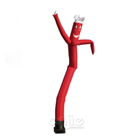 Publicité personnalisée gonflable vert bleu rouge ciel danseur tube air homme danseur