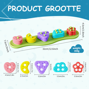 Jouets empilables en silicone pour bébés, jeu aquatique éducatif, Jenga à 3 couches, jouet flottant cognitif, 0 à 24 mois, unisexe - Product Image 2