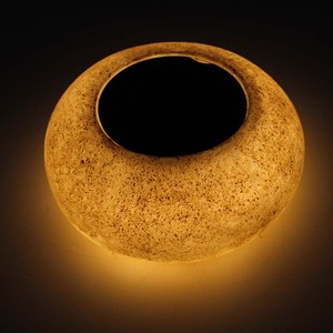 Lámpara de luz blanca cálida con forma de piedra LED <span class=keywords><strong>solar</strong></span> para camino de jardín de paisaje al aire libre o mesa de patio hecha de plástico duradero - Product Image 6