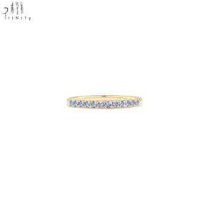 New Trendy Color Gemstone Thin <b>Stacking</b> <b>Ring</b> Collection 18K Solid Gold Natural Yellow Sapphire <b>Ring</b> Jewelry Layering Wear - Product Image 2