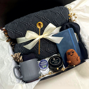 Caja de Regalo Acogedora para el Cuidado Personal con Manta, <span class=keywords><strong>Taza</strong></span> y Vela Aromática, Logotipo Personalizado para el Día del Padre - Product Image 1