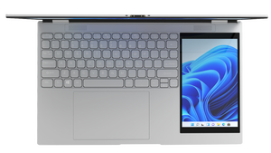 Laptop doanh nghiệp màn hình kép 15.6 <span class=keywords><strong>inch</strong></span>, logo tùy chỉnh, màn hình IPS 7 <span class=keywords><strong>inch</strong></span>, vi xử lý lõi tứ, thân máy kim loại, bàn phím tiếng Anh, sử dụng chip Intel N100 - Product Image 4