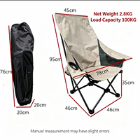 Chaise de camping portable à dossier haut, pliable, avec panneaux en maille respirante, porte-gobelet, chaise d'extérieur légère pour jardin et pique-nique