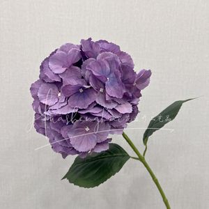 Bouquet de fleurs artificielles d'hortensias en soie, haute simulation, pour décoration de mariage, rose, bleu, violet, blanc - Product Image 4