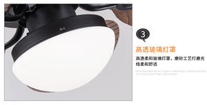 Ventilador de Techo 52 "<span class=keywords><strong>Tropikal</strong></span> Tarz Dekoratif Dc Motorlu Tavan Pervanes - Product Image 6