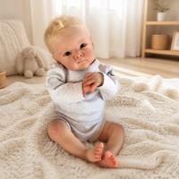Boneka Bayi Reborn 20 Inch, Mirip Bayi Asli, Bahan Vinyl Lembut, Mainan Bayi Baru Lahir Realistis untuk Hadiah Anak, Grosir, Custom